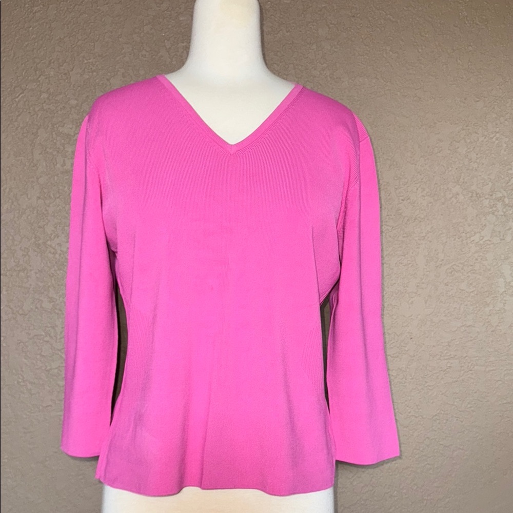 City Silk V-Neck Top